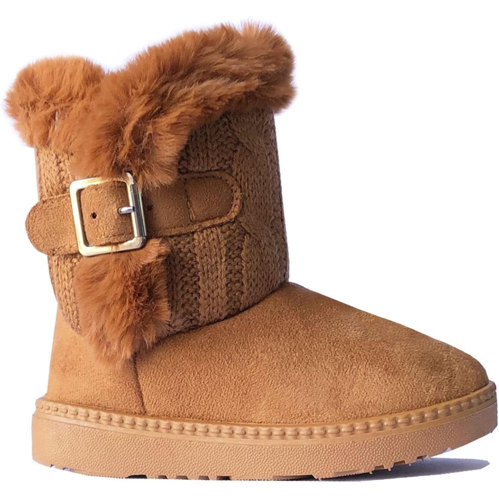 Faux Fur Lined Tan Boots